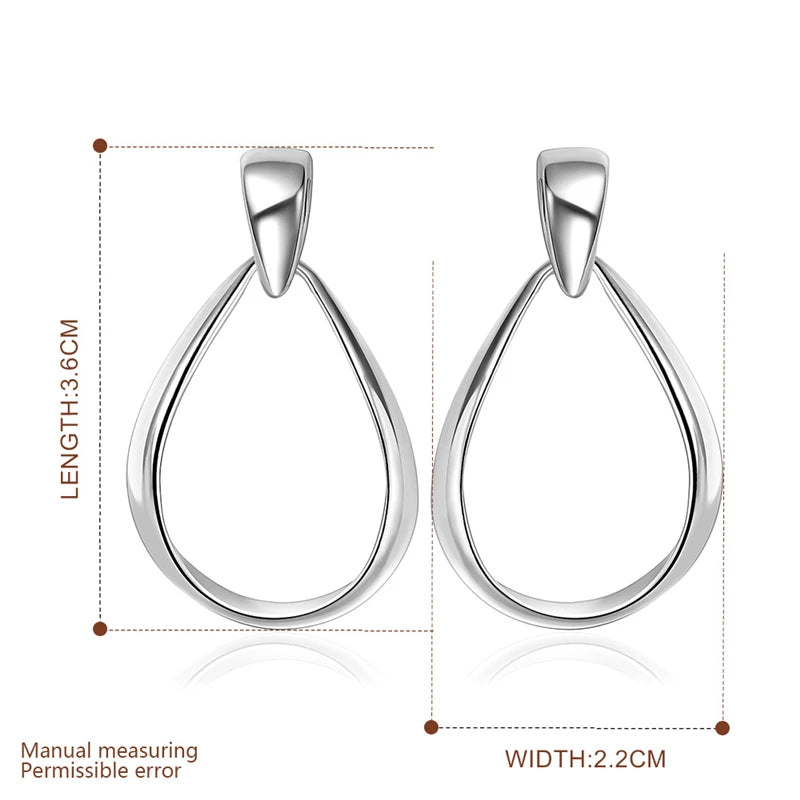 Classic Big Circle Hoop Charm Earrings