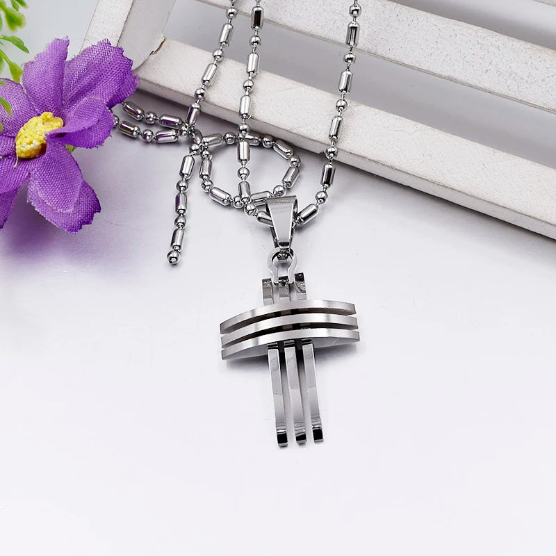 Mini jewelry men rock style fashion party pendant necklace cross accessory