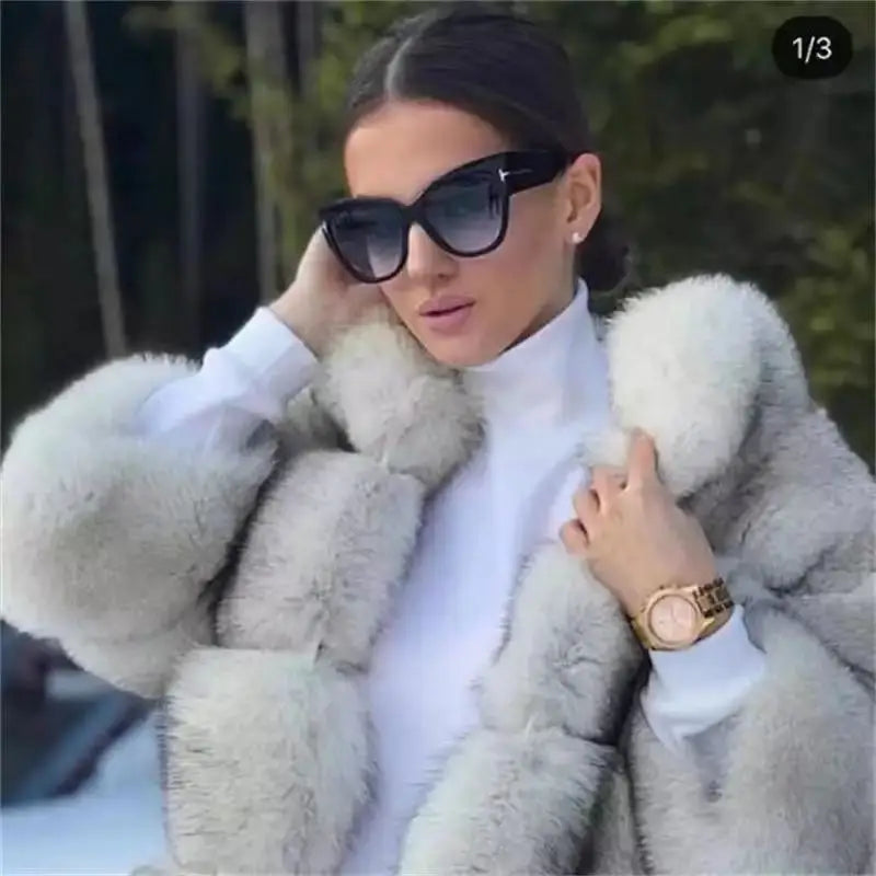 Tom Fashion Designer Cat Eye Women Sunglasses