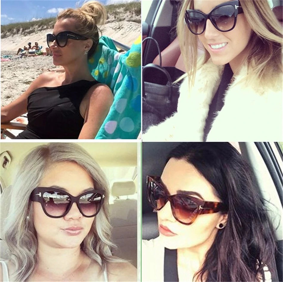 Tom Fashion Designer Cat Eye Women Sunglasses