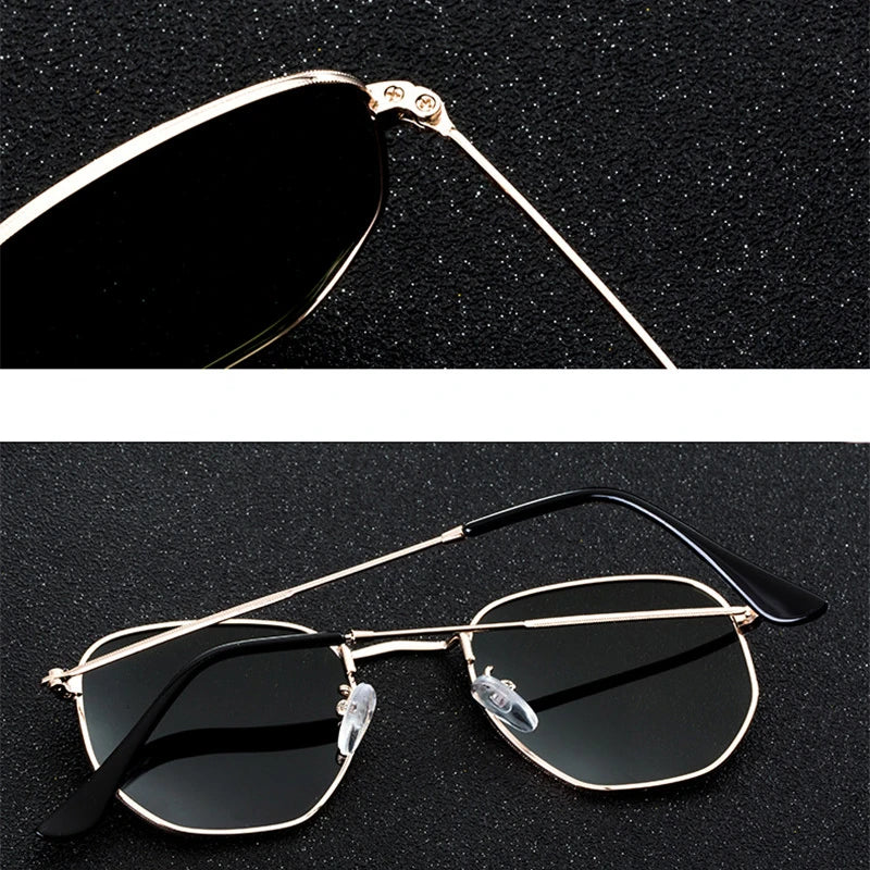 Retro Hexagon Fashion Women Sunglasses