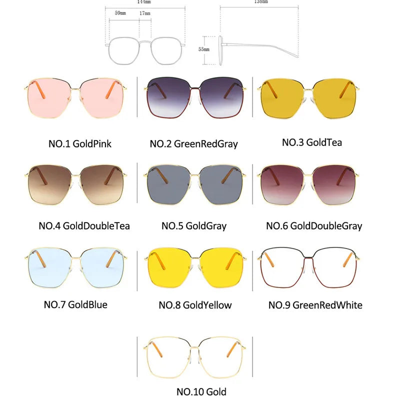 Fashion Metal Women Mirror Sunglasses