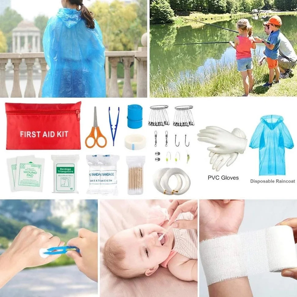 Survival Kit Professional Survival Gear 200 in 1 Emergency Tactical First Aid Kit