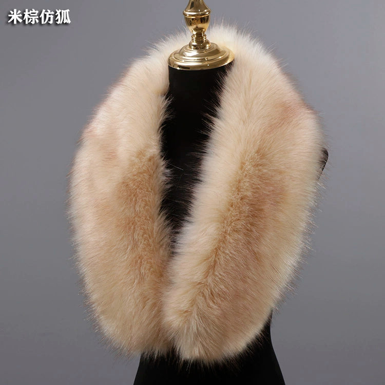 Woolen Coat Imitation Fur Green Fruit Collar Widened Plush
