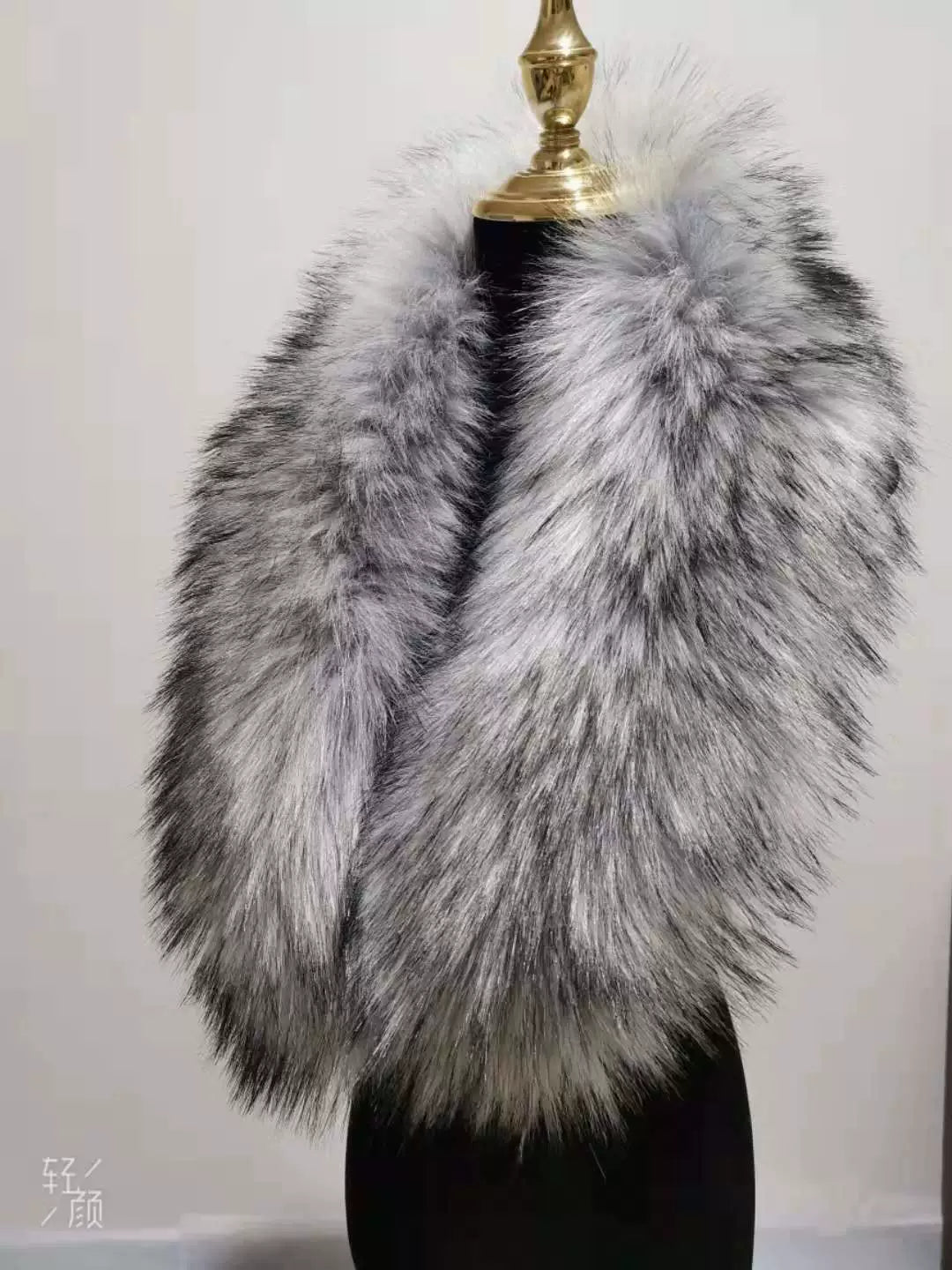 Woolen Coat Imitation Fur Green Fruit Collar Widened Plush