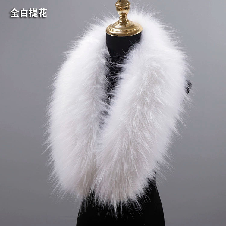 Woolen Coat Imitation Fur Green Fruit Collar Widened Plush