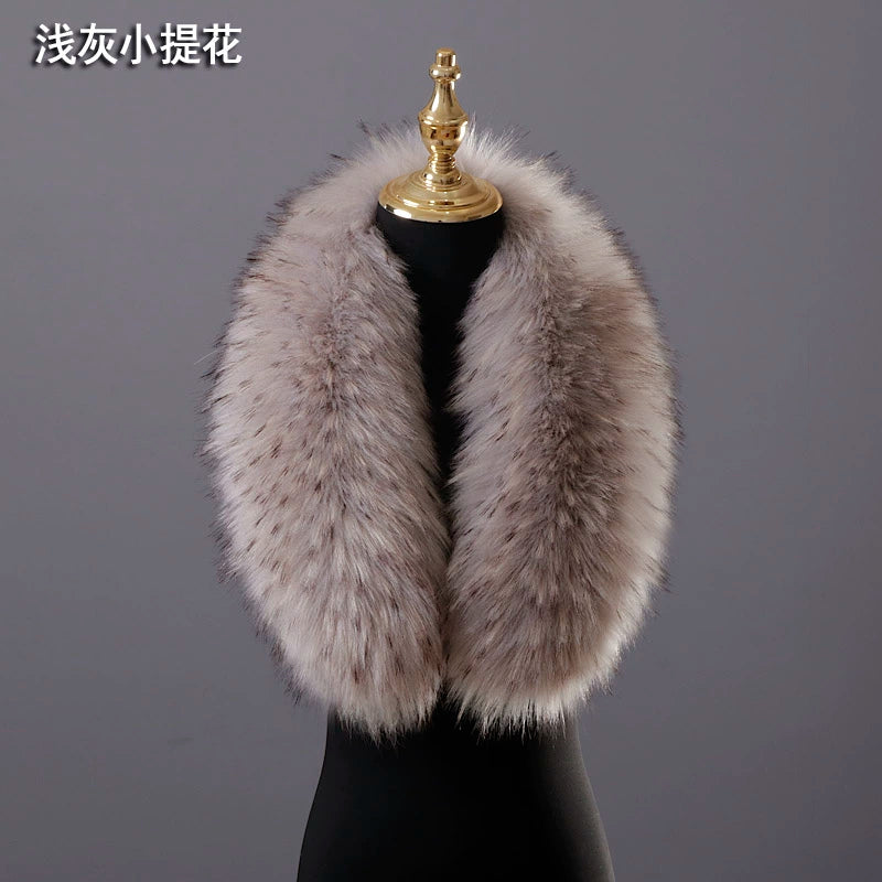 Woolen Coat Imitation Fur Green Fruit Collar Widened Plush