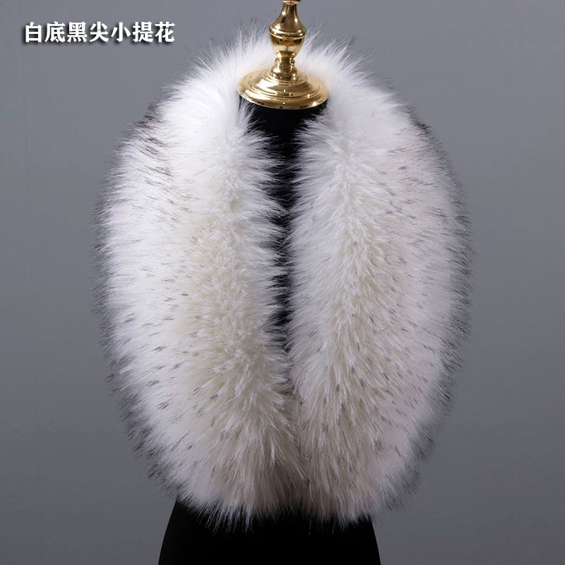 Woolen Coat Imitation Fur Green Fruit Collar Widened Plush
