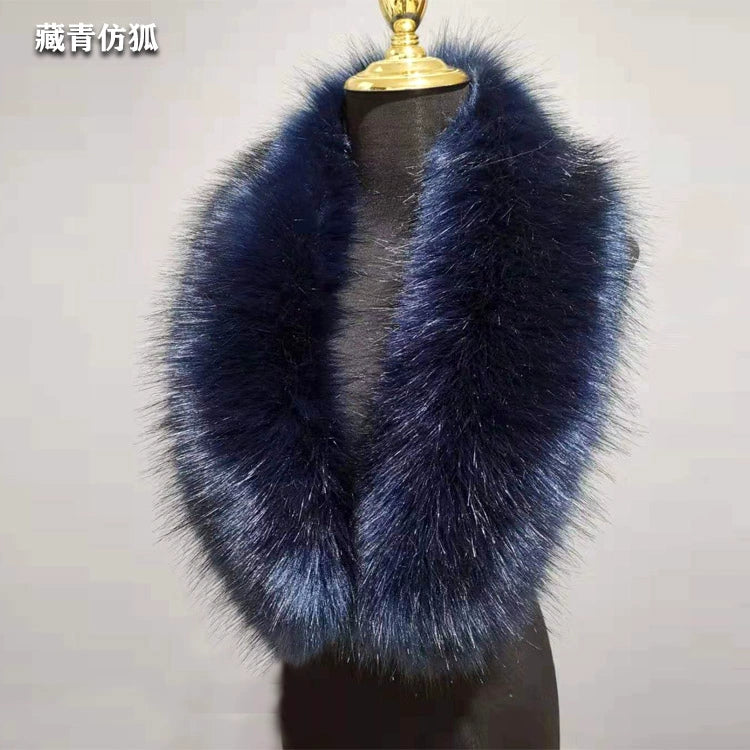 Woolen Coat Imitation Fur Green Fruit Collar Widened Plush