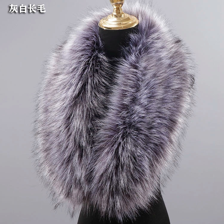 Woolen Coat Imitation Fur Green Fruit Collar Widened Plush