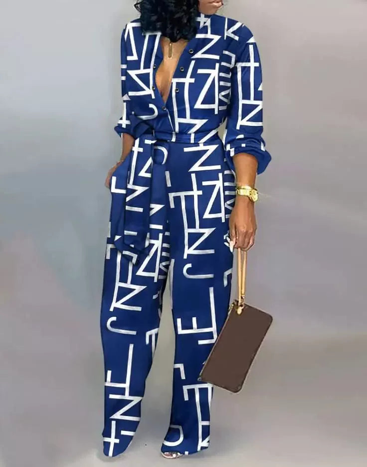 High-waisted Casual Straight-Leg High-Waist Casual Straight-Leg Jumpsuit