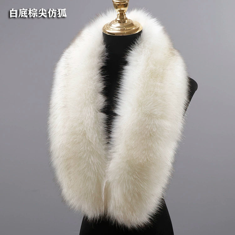 Woolen Coat Imitation Fur Green Fruit Collar Widened Plush
