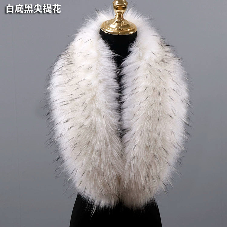 Woolen Coat Imitation Fur Green Fruit Collar Widened Plush