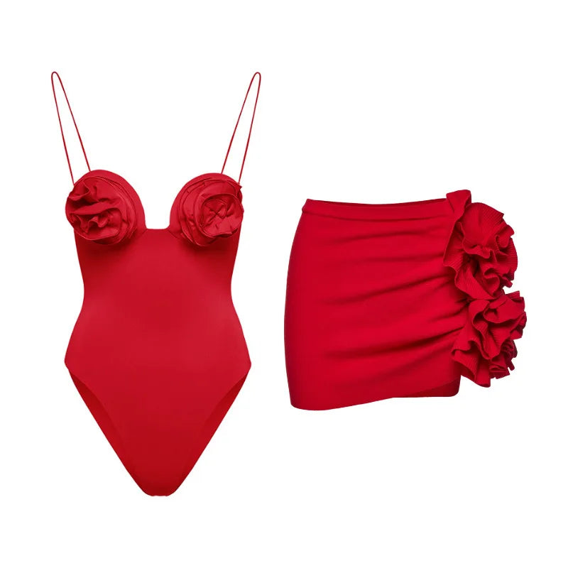 Two Piece Swimsuit Beach Skirt