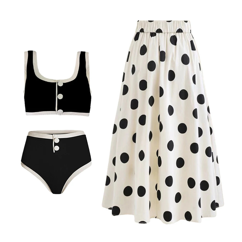 Two Piece Swimsuit Beach Skirt