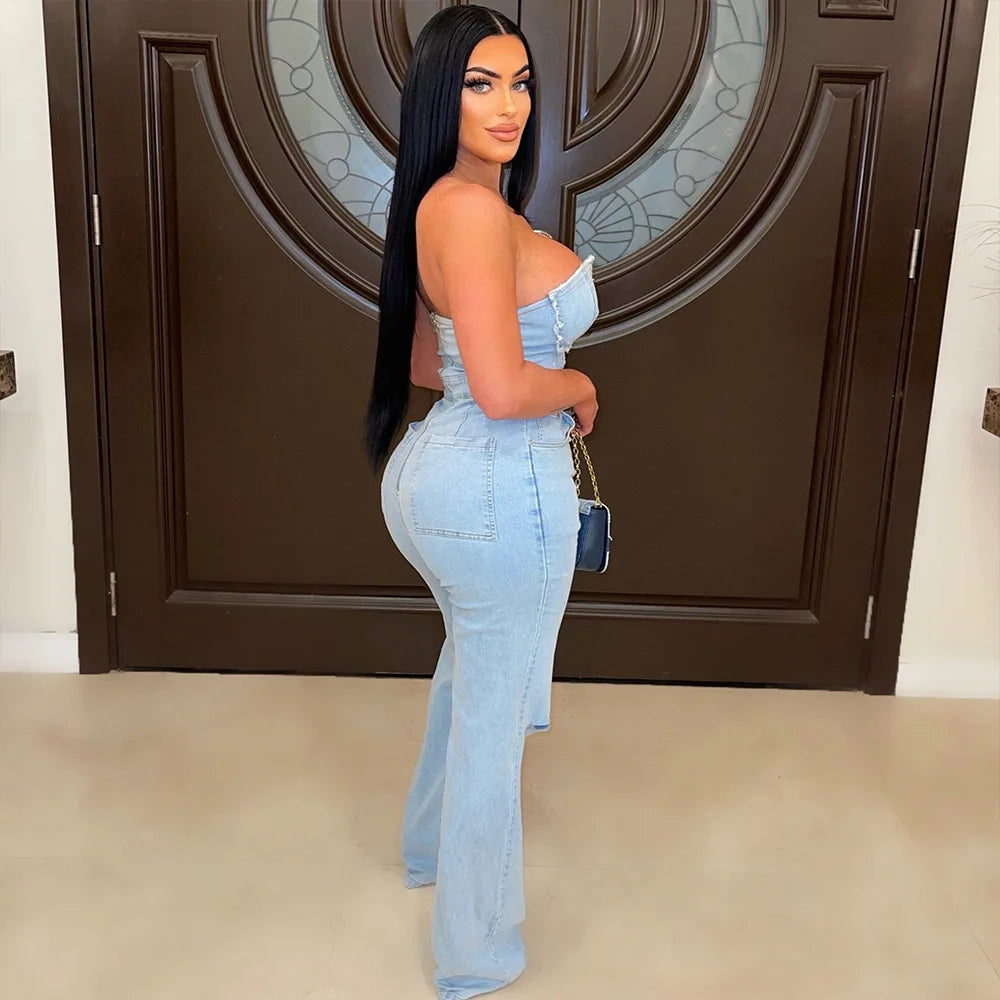 Denim Ripped Pants
