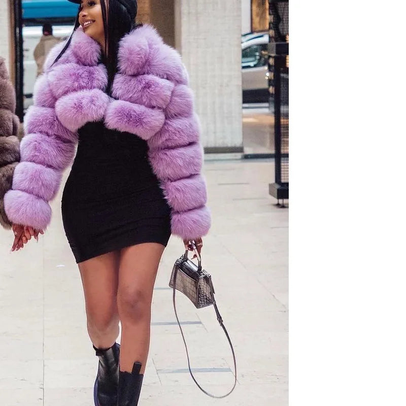 Fur Coat Natural Fox Fur Winter Coats Short