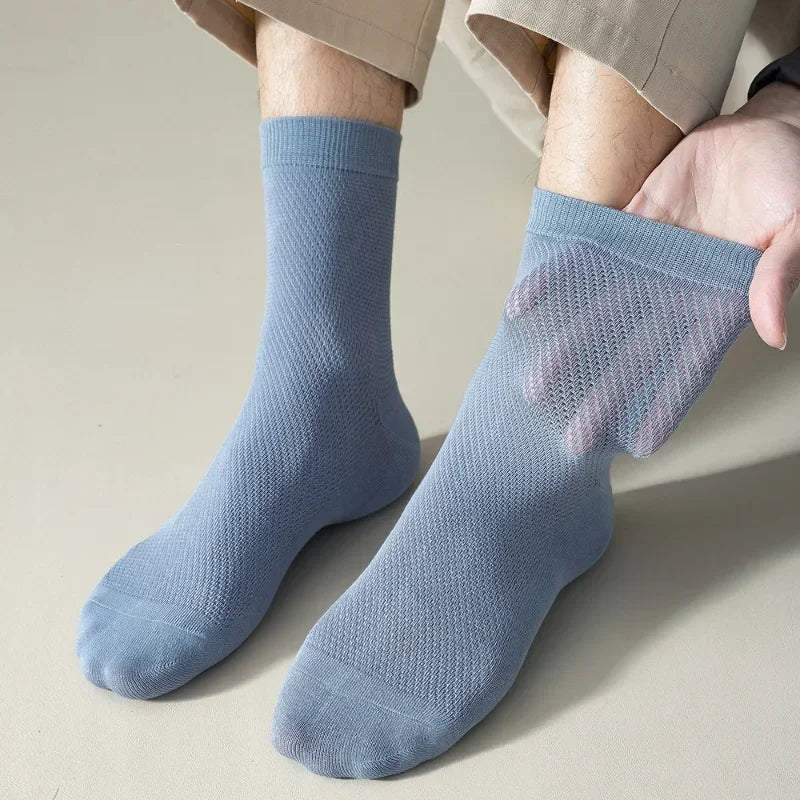 5 Pairs Men High Quality 96% Pure Cotton Socks