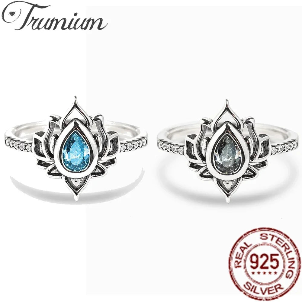 Sterling Silver Vintage Lotus Flower Ring
