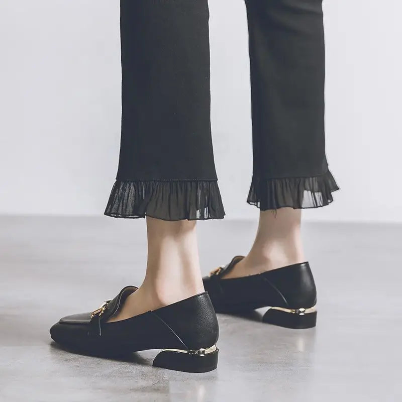 Square Toe Loafers Moccasins Women's