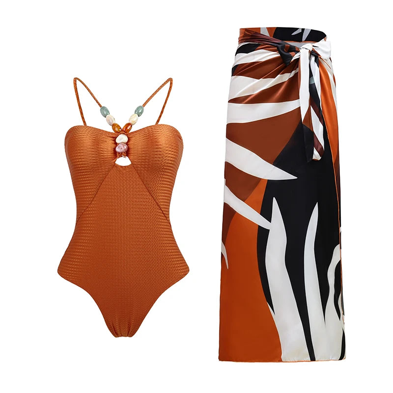 Two Piece Swimsuit Beach Skirt