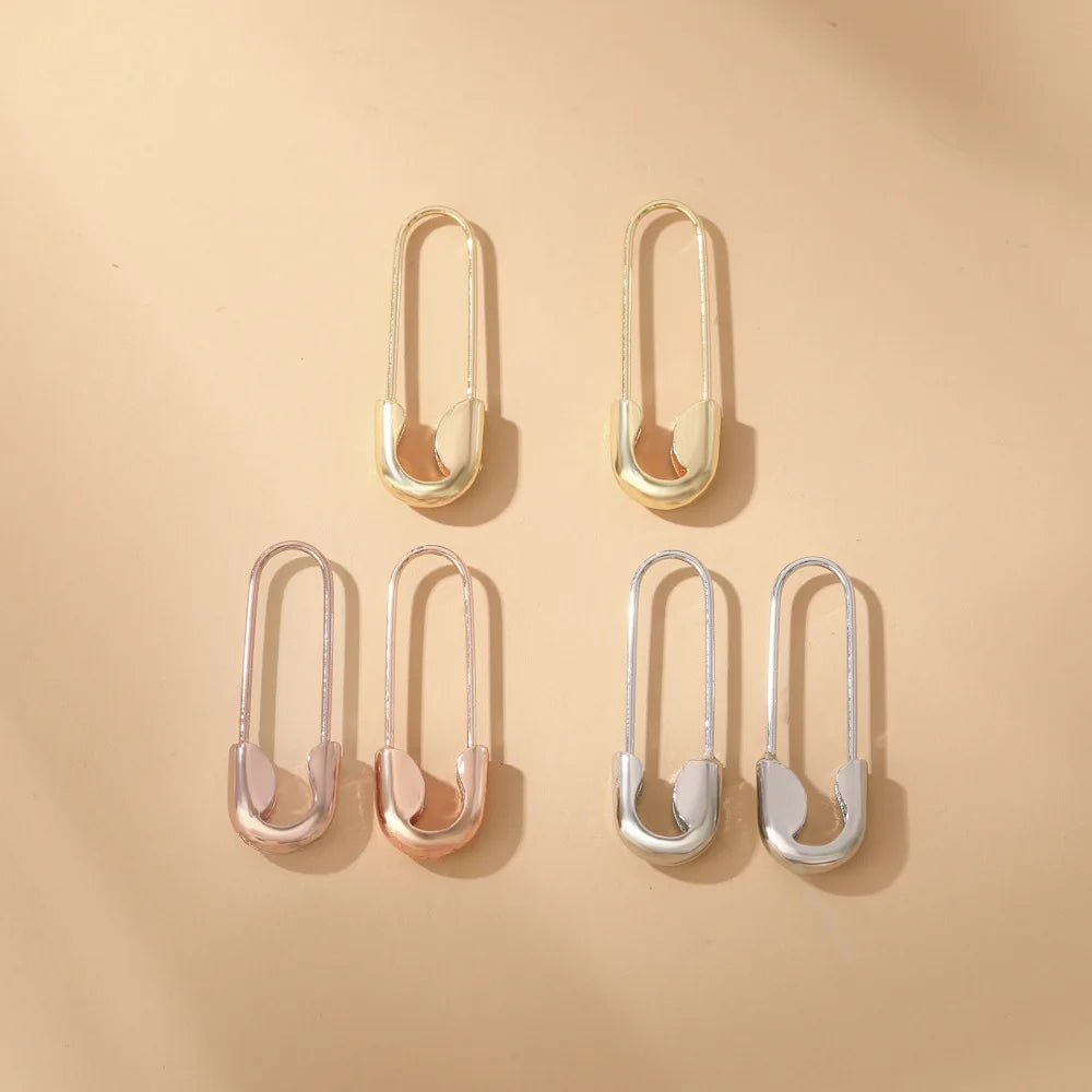 Simple Mini Safe Pin Earrings