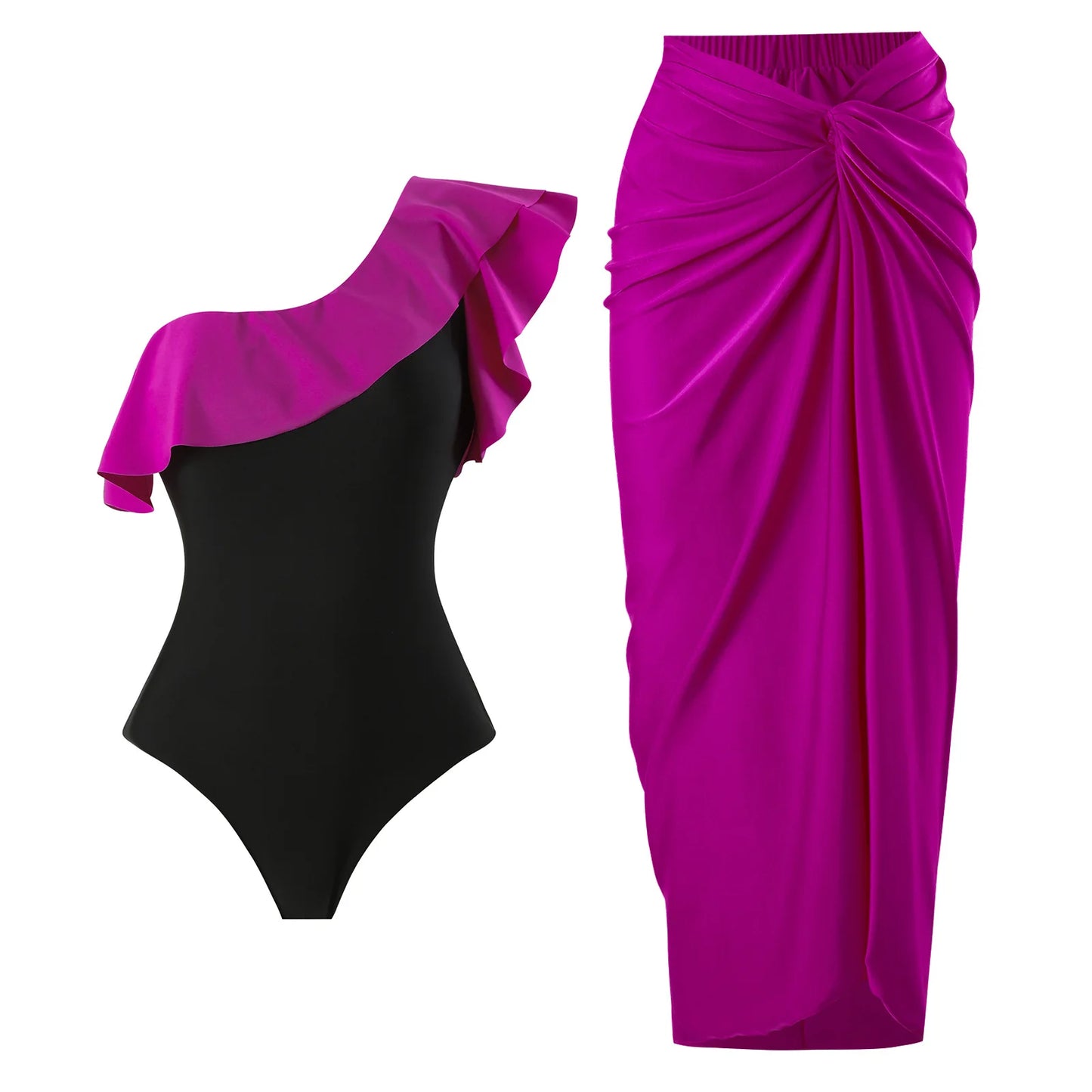 Two Piece Swimsuit Beach Skirt