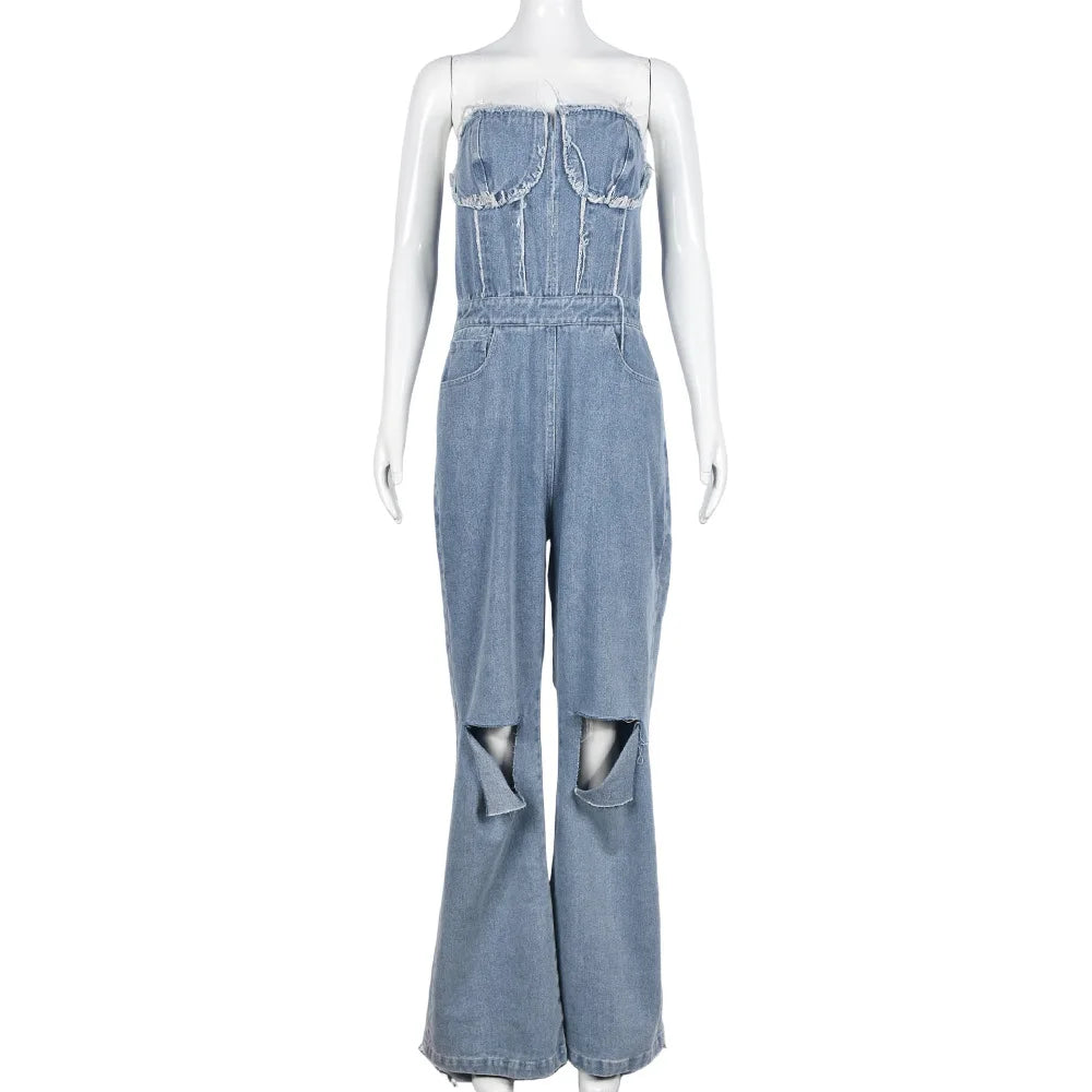 Denim Ripped Pants