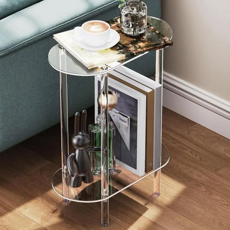Transparent Acrylic Storage Cabinet Table