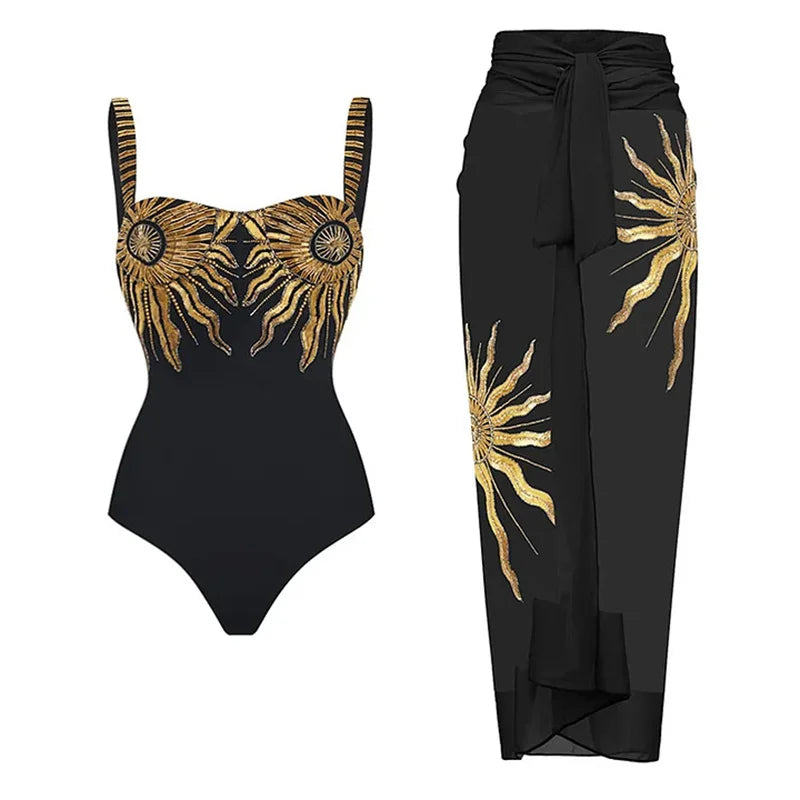 Two Piece Swimsuit Beach Skirt