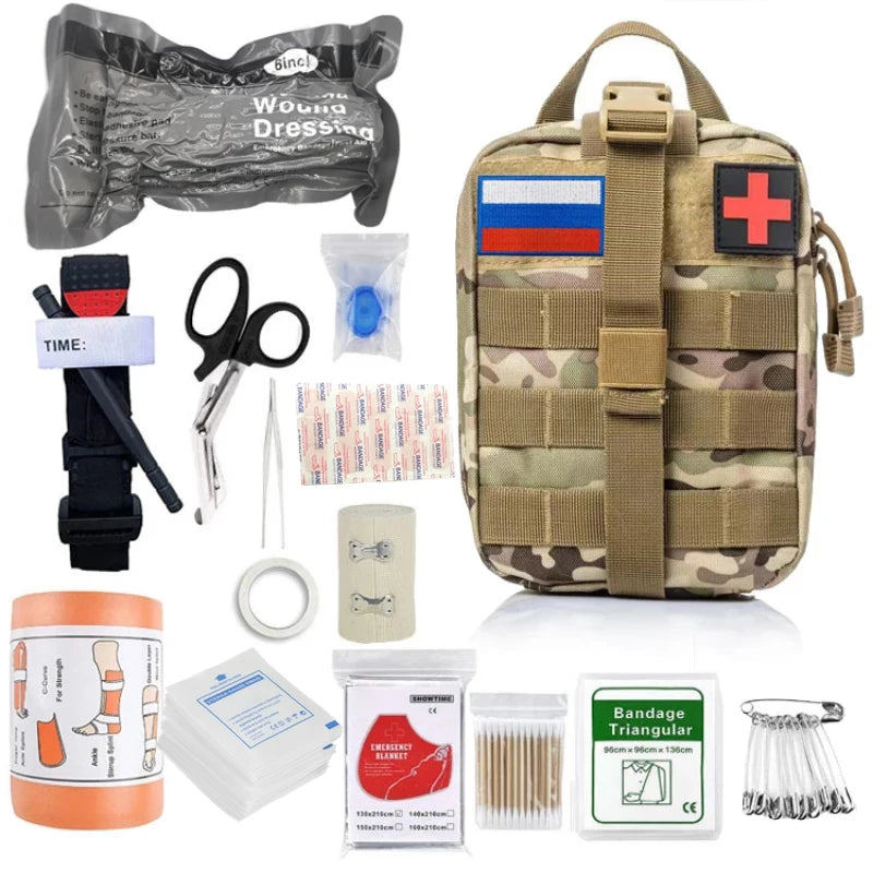Survival First Aid Kit Outdoor Gear Emergency Kits Trauma Bag