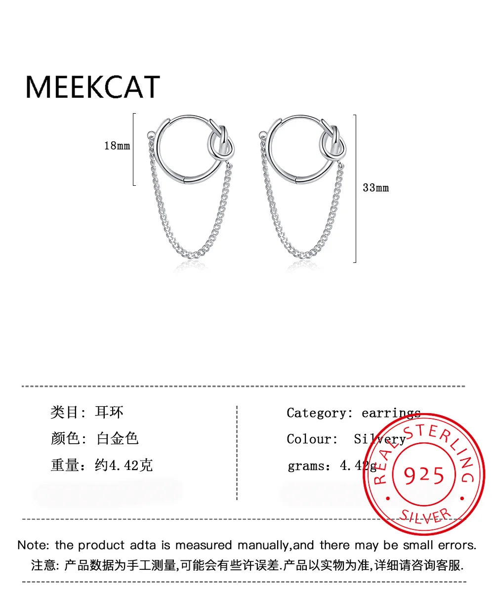 Rope Knot Tassel Hoop Earrings