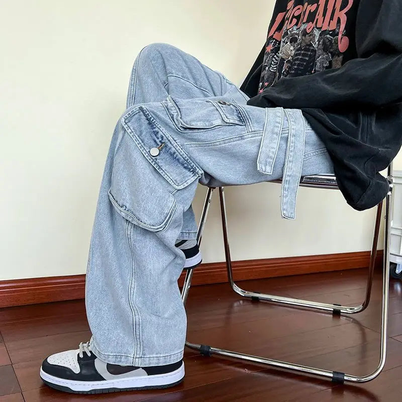 Women Street Retro Hip Hop Baggy Jeans