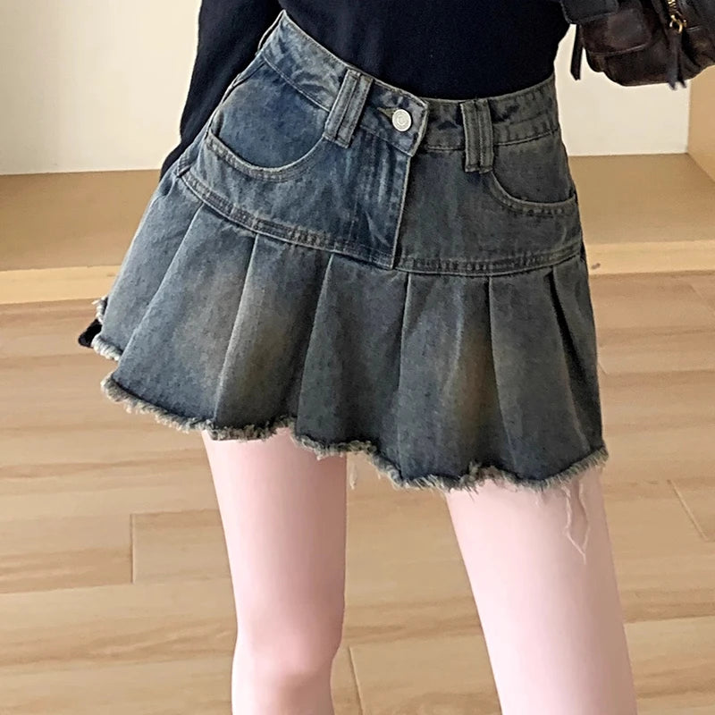 Mini Pleated Skirts A Line Dress