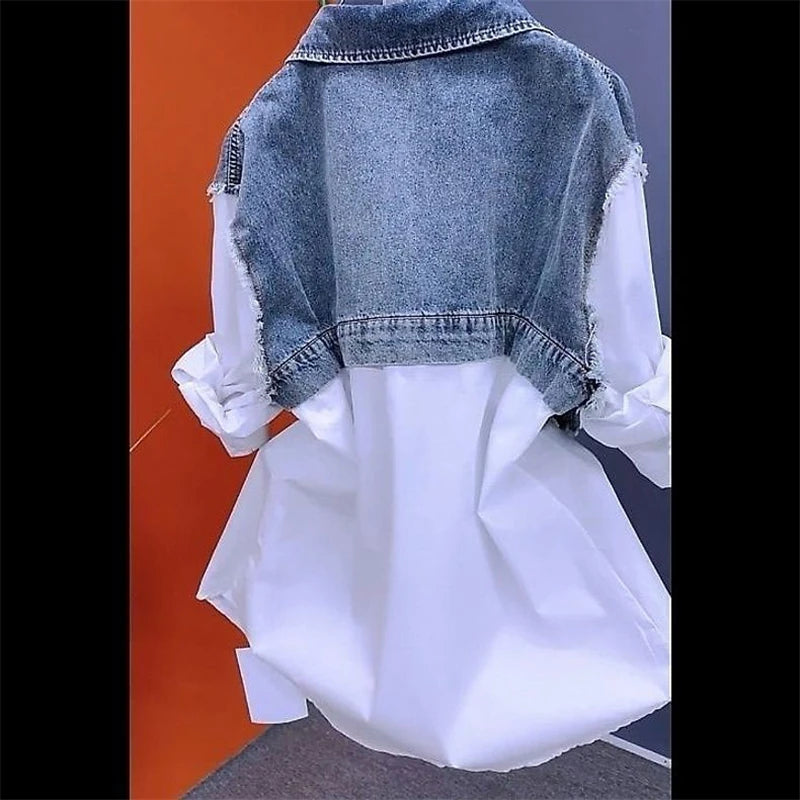 New Splicing Denim Jacket