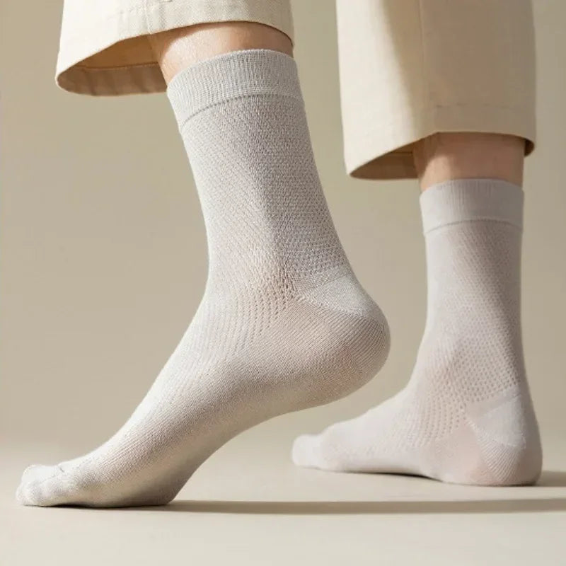 5 Pairs Men High Quality 96% Pure Cotton Socks
