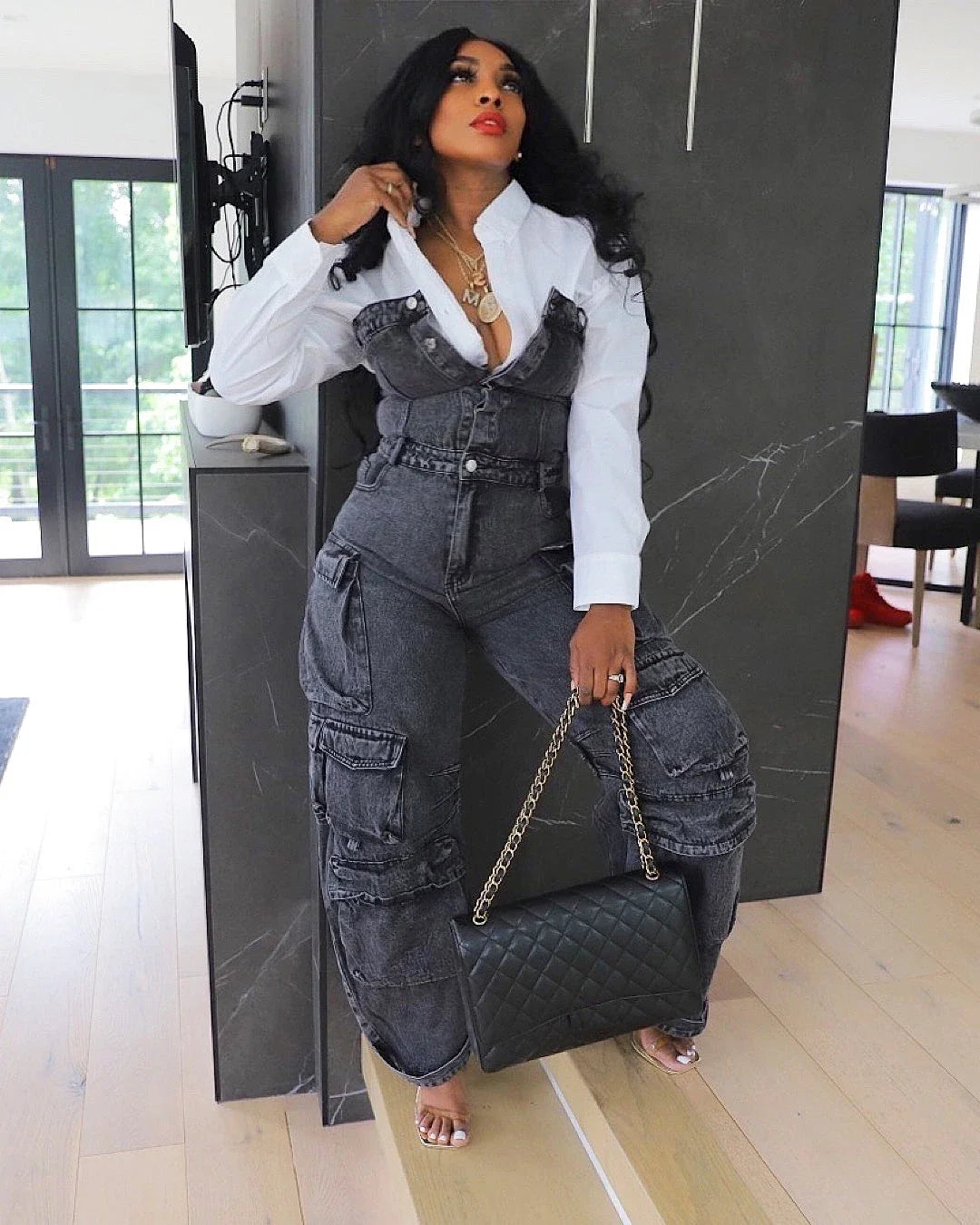 Sexy Denim Jumpsuit