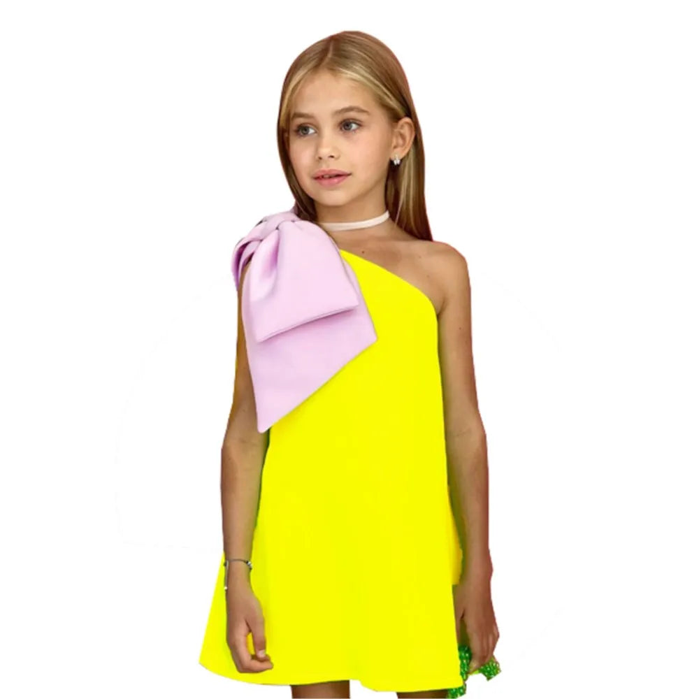 Girls Bow Princess Dress Sleeveless