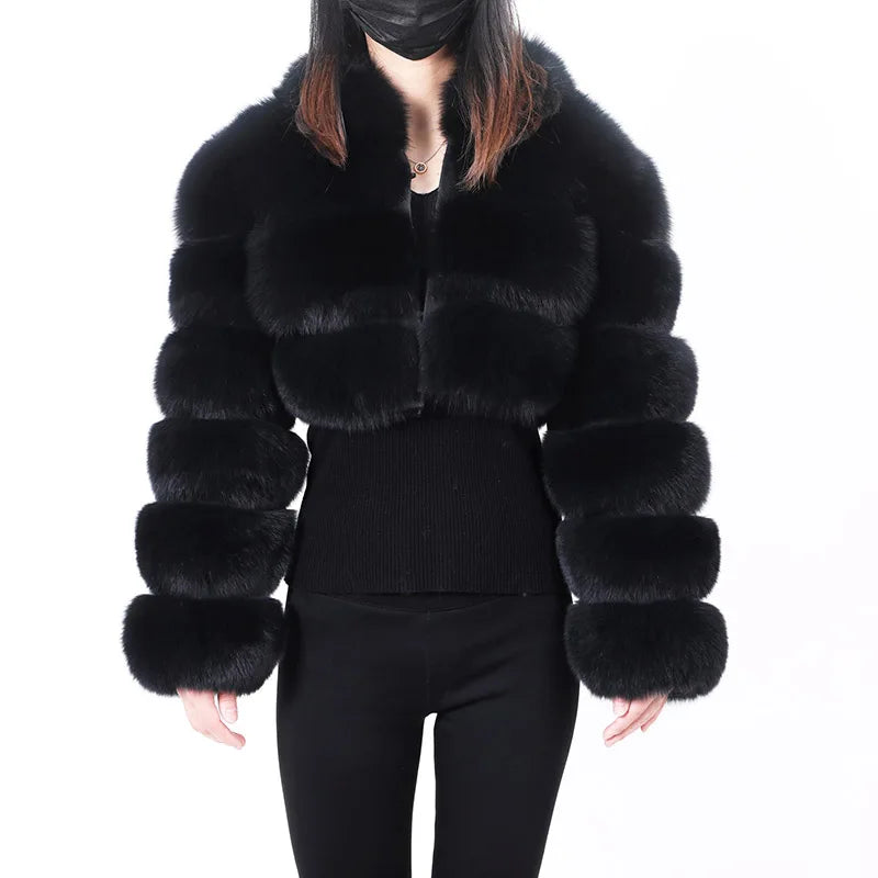 Fur Coat Natural Fox Fur Winter Coats Short