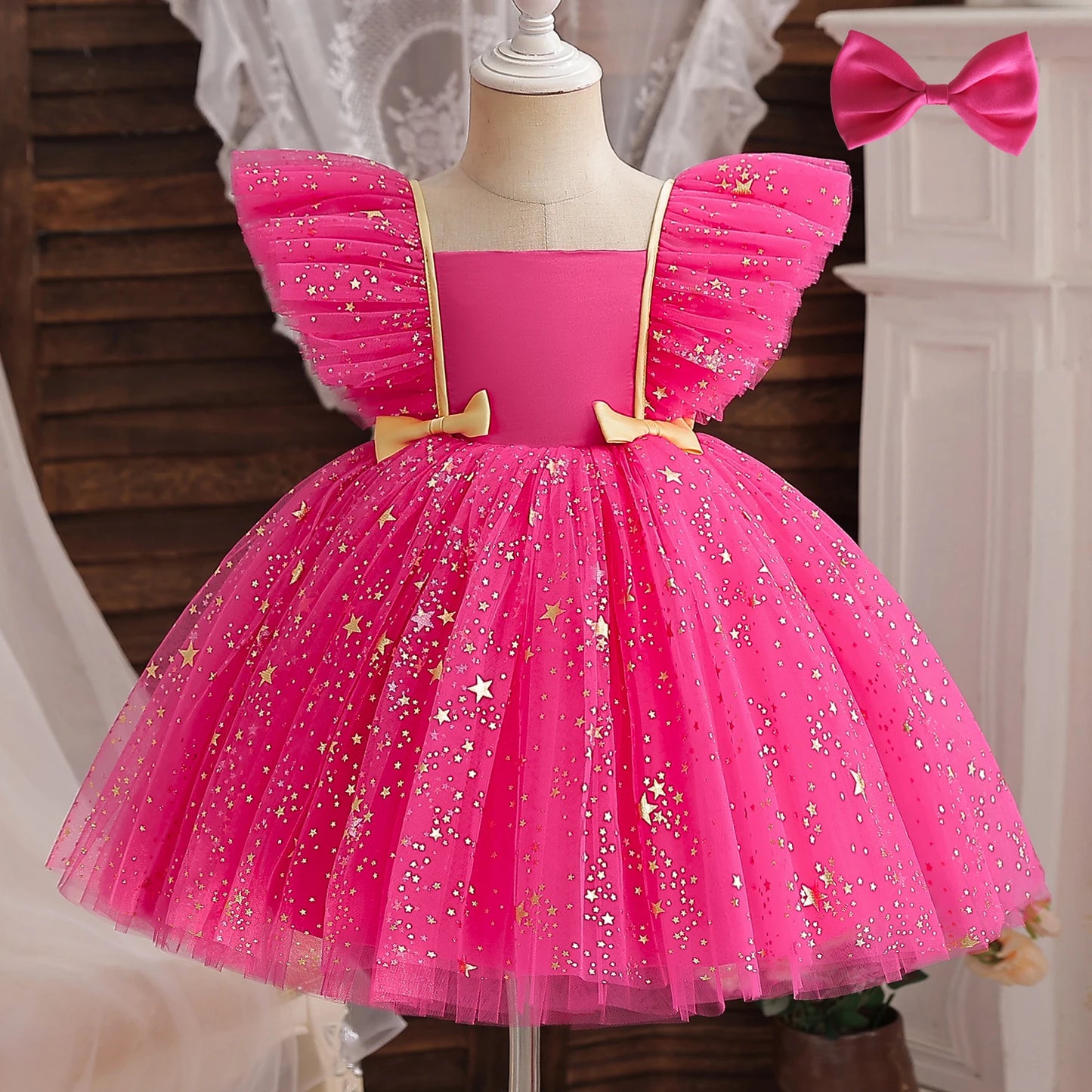 Girls Toddler Princess Gown Elegant Tulle