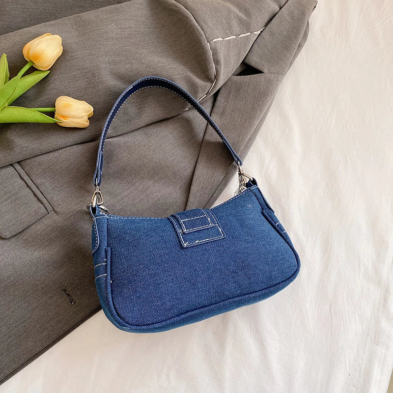 Denim Underarm bag
