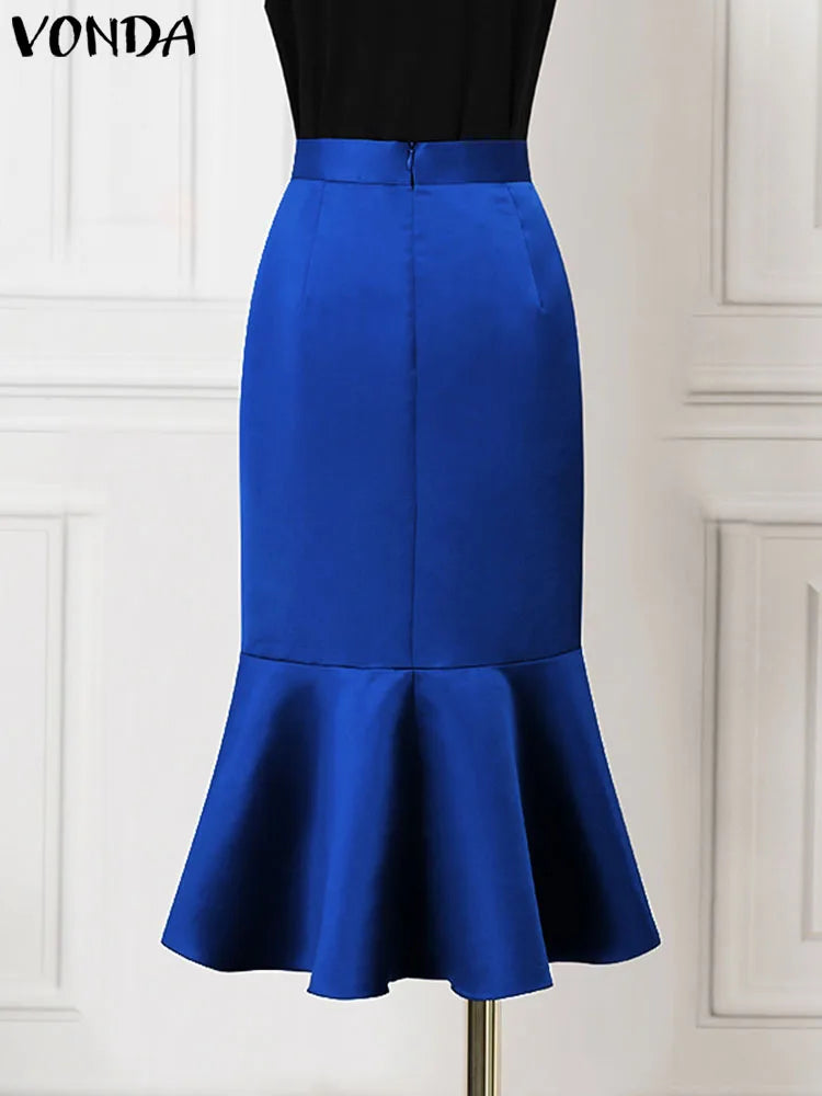 Plus Size Bohemian Fishtail Skirt