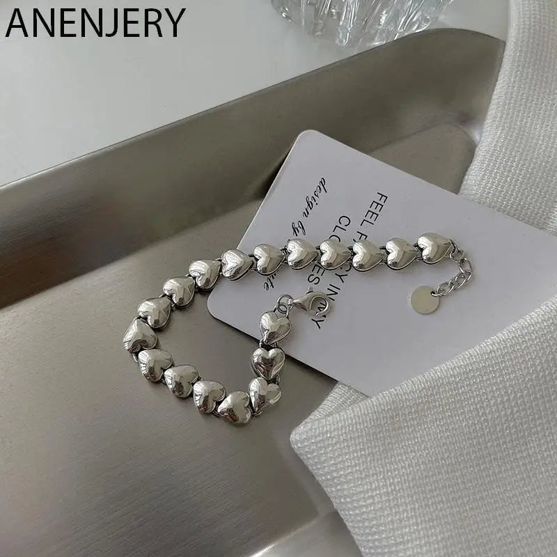 Heart Bracelet Vintage Geometric Bangle Bracelet