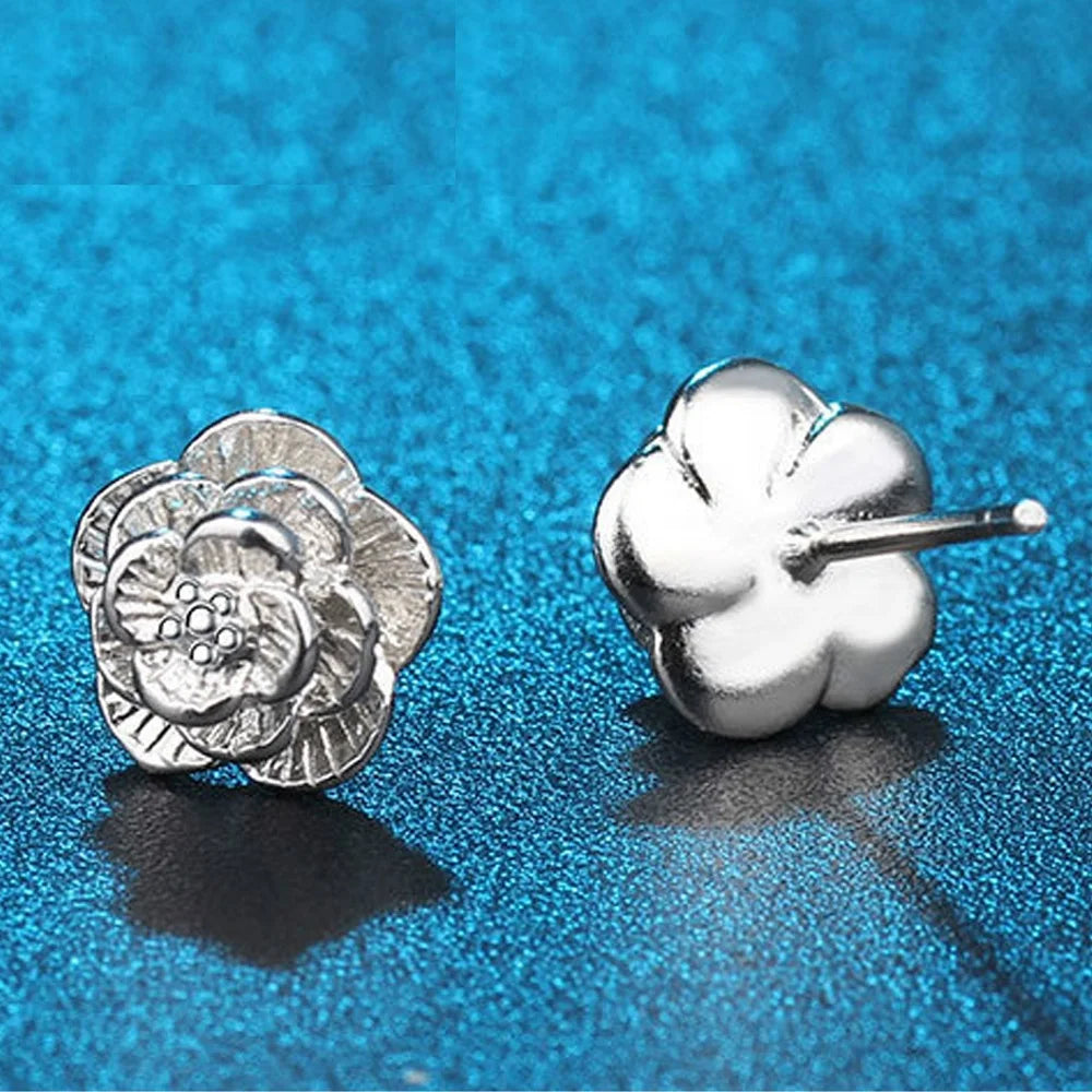 Pretty rose Flower stud Earrings