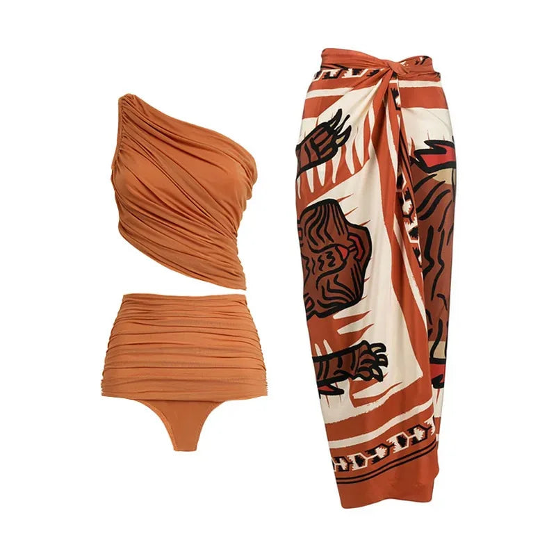 Two Piece Swimsuit Beach Skirt