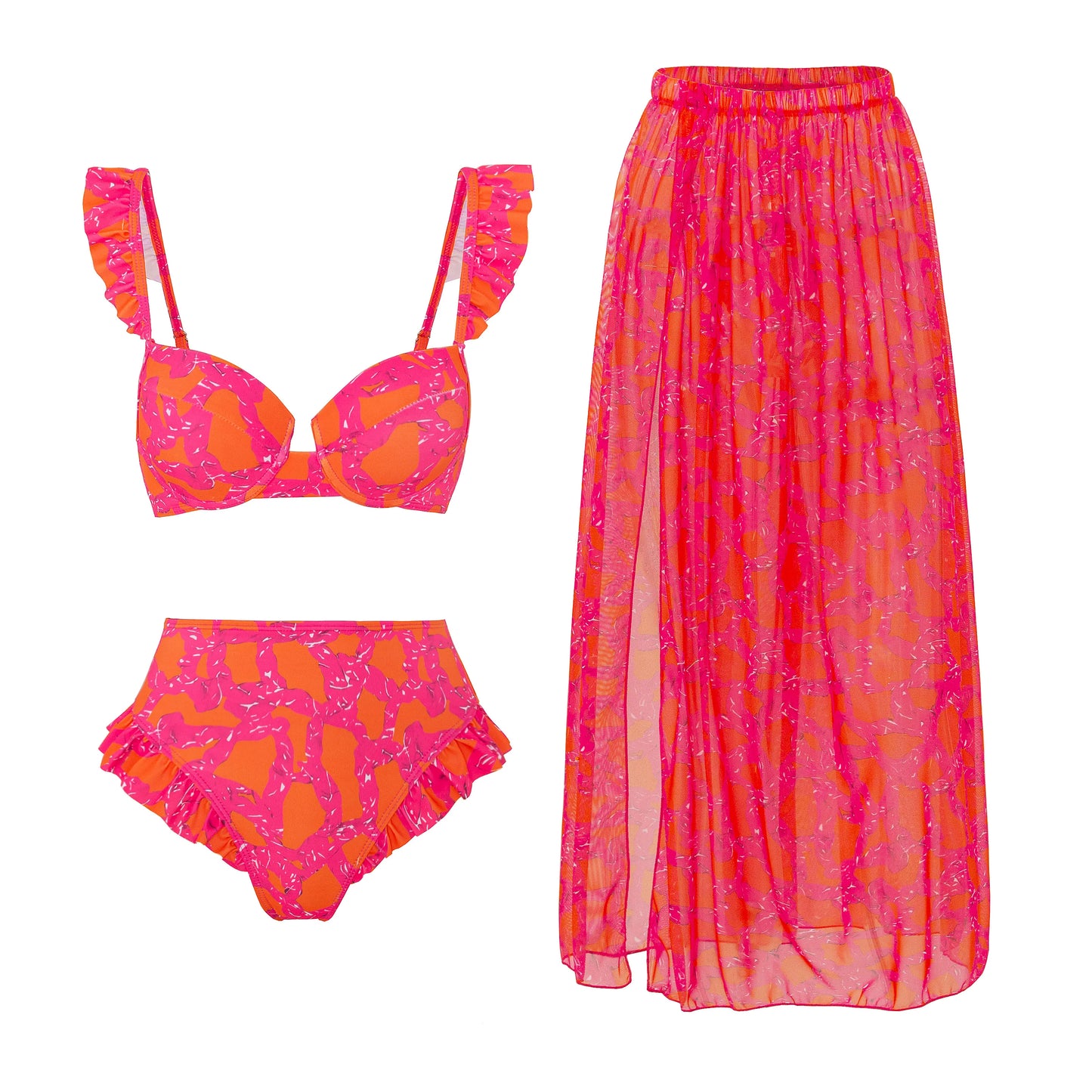 Two Piece Swimsuit Beach Skirt