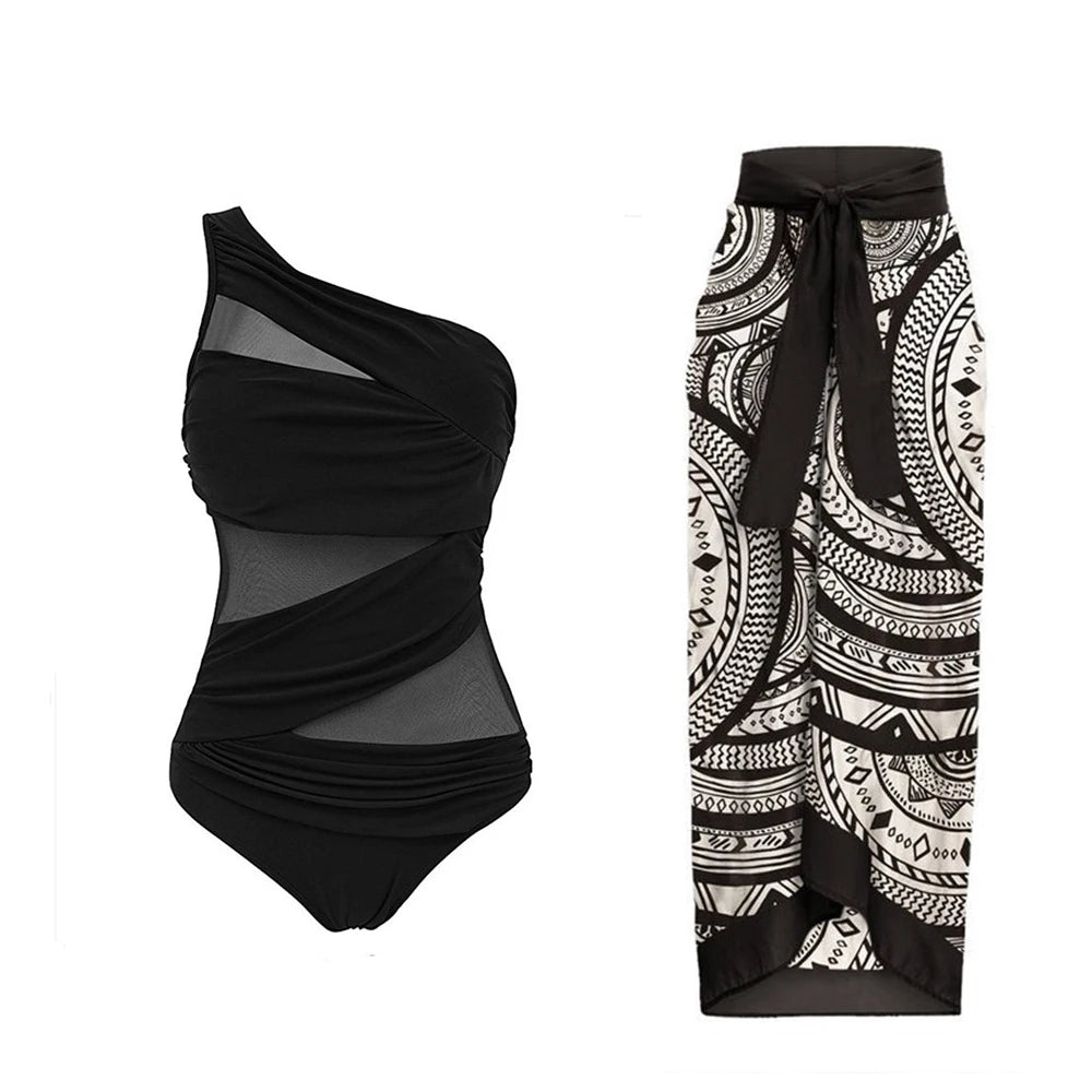Two Piece Swimsuit Beach Skirt