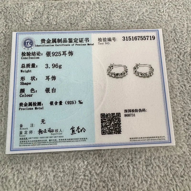 925 Sterling Silver hoop Earrings