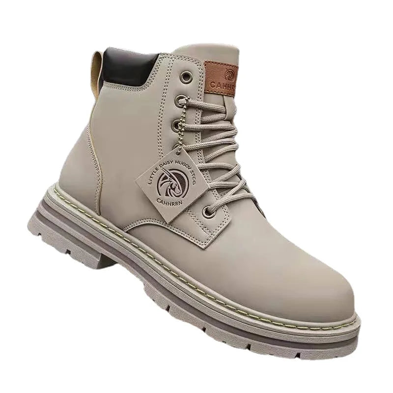 Men Ankle Boots Platform Shoes High Top Martin Boots