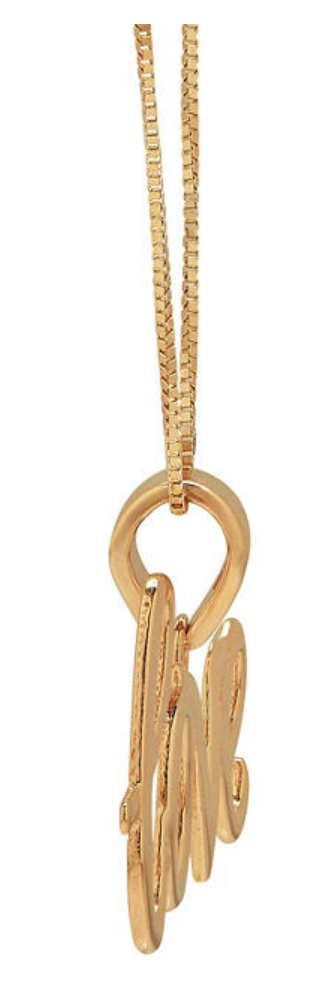 18" "Love" Script Pendant in 14K Yellow Gold